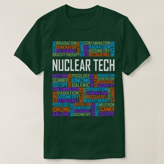 T-shirt Mots de technologie nucléaire (Design devant)