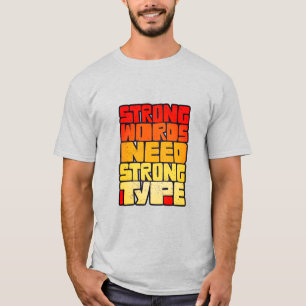 T-shirt Mots Dessinés À La Main Mots Forts Mots Nécessiten
