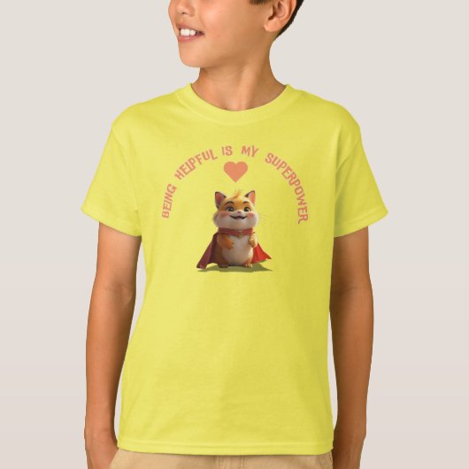 T-shirt Mots "Être utile est ma superpuissance" (Devant)