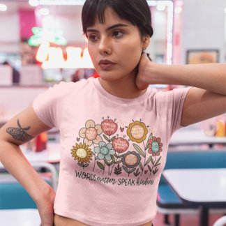 T-shirt Mots Matter Citation de gentillesse avec Boho Flor