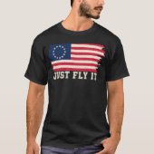 T-shirt mouche de chemise de drapeau de Betsy Ross de (Devant)