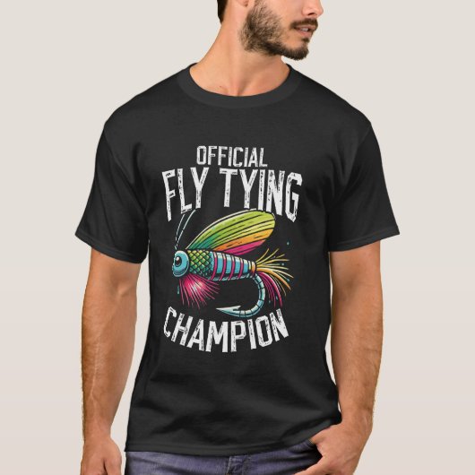 T-shirt Mouche drôle de pêche à la truite au lancer de fly (Devant)