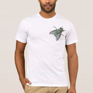 T-shirt Mouche réaliste de bouteille verte