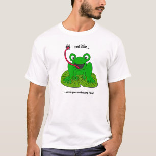 T-shirt Mouches de capture de dessin de grenouille