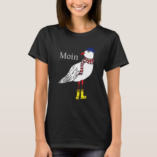 T-shirt Mouette De Style Maritime Avec Écharpe Casquette E (Devant)