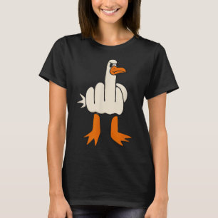 T-shirt Mouette du doigt moyen, humour adulte, Gesture drô