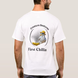 T-shirt Mouette jaune en bottes Humour de plage côtière