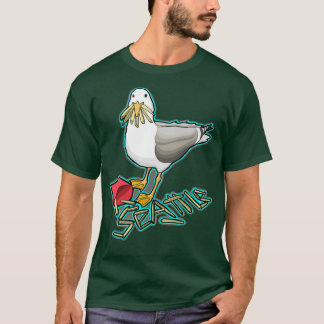 T-shirt Mouette mangeant des frites françaises