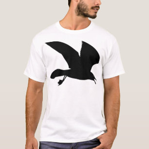 T-shirt Mouette noire montant par l'air
