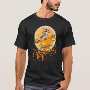 T-shirt Mouette Oiseau Balade Sorcière Fusil de chasse Vin