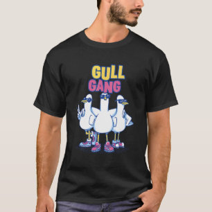 T-shirt Mouette Parti Gang de Goéland Oiseau Marin Planche