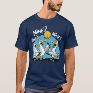 T-shirt Mouette Volleyball Mine Mine Plage Oiseau Océan Am
