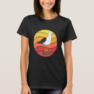 T-shirt Mouettes de mer Seagull Retro Sunset Seagull
