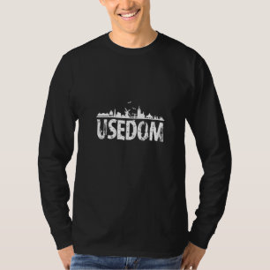 T-shirt Mouettes Skyline Usedom Baltique Île Poméranienne