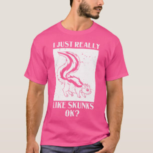 T-shirt Moufette Animal Drôle Mignon Cheveux