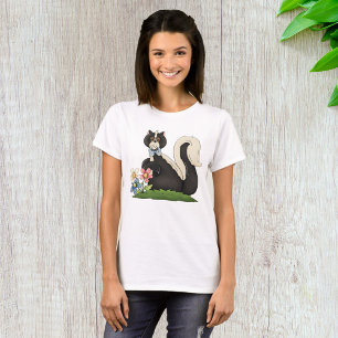 T-shirt Moufette avec des fleurs