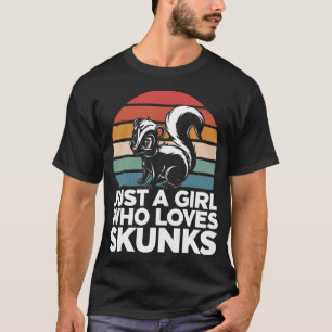 T-shirt Moufette Juste Une Fille Qui Aime Les Moufettes