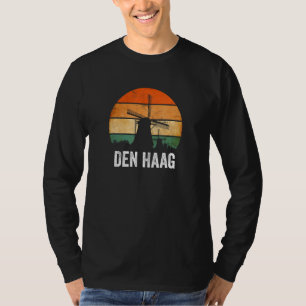 T-shirt Moulin à vent de La Haye Pays-Bas Néerlandais Vint