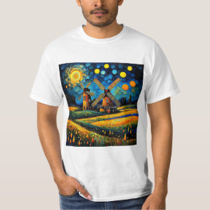 T-shirt Moulin à vent la nuit 5