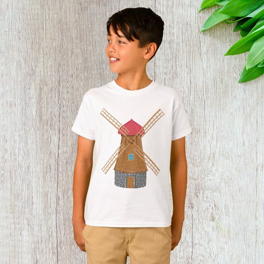T-shirt moulin à vent mignon