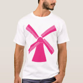 T-shirt Moulin à vent rose (Devant)