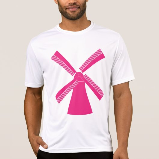 T-shirt Moulin à vent rose (Devant)