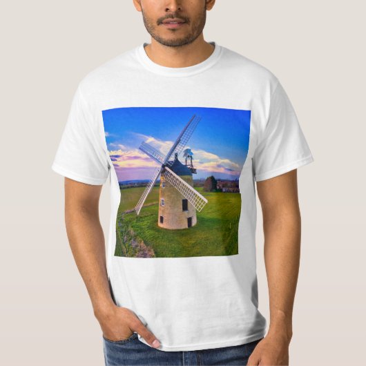 T-shirt Moulin bleu ciel (Devant)