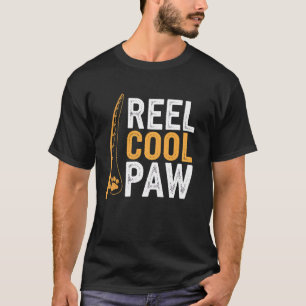 T-shirt Moulinet de pêche Papa patte cool Drôle de pêcheur