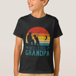 T-shirt Moulinet de pêche vintage Grand-père cool pêcheur
