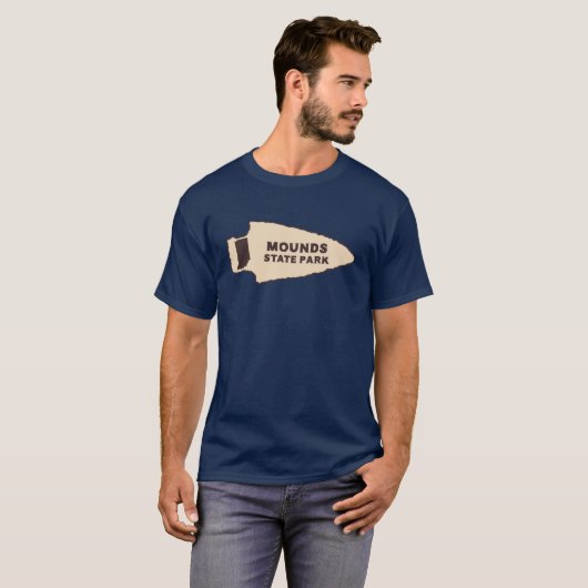 T-shirt Mounds State Park Indiana dans Rustic Arrowhead (Devant entier)