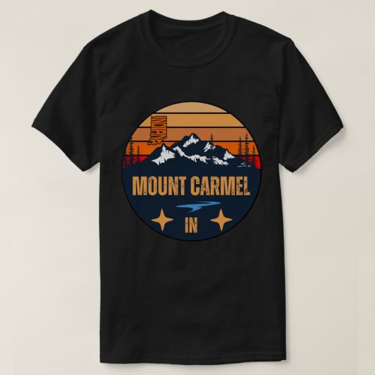 T-shirt Mount Carmel, Indiana (Design devant)