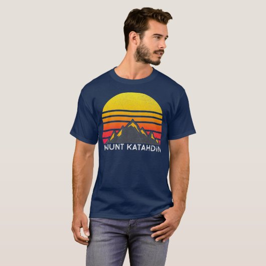 T-shirt Mount Katahdin Maine Sunset Hiking Mountain T (Devant entier)