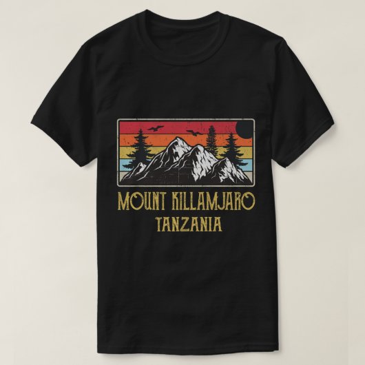 T-shirt Mount Kilimanjaro Tanzania Vintage Retro Climbing (Design devant)