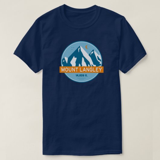 T-shirt Mount Langley California Stars Moon (Design devant)