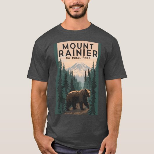 T-shirt Mount Rainier National Park girl (Devant)