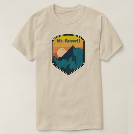 T-shirt Mount Russell California Sunrise (Design devant)
