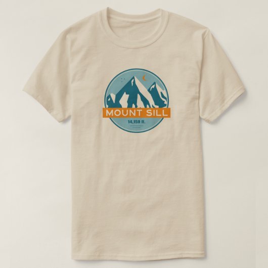 T-shirt Mount Sill California Stars Moon (Design devant)