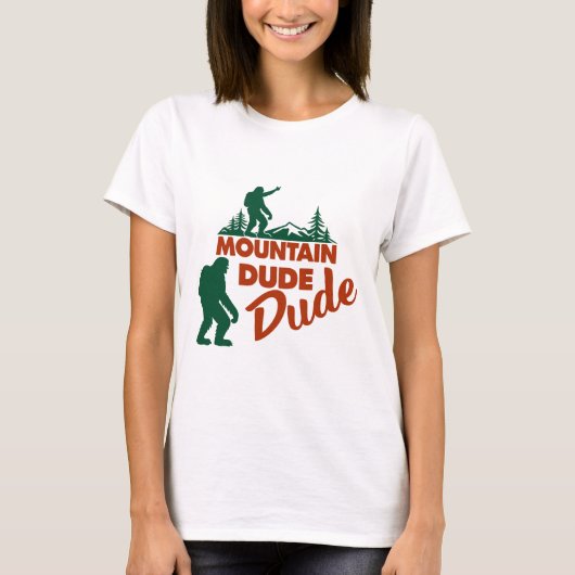 T-shirt "Mountain Babe Bigfoot Randonnée Tee - Funny Sasqu (Devant)