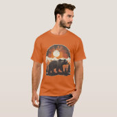 T-shirt Mountain Bear Sunset girl (Devant entier)