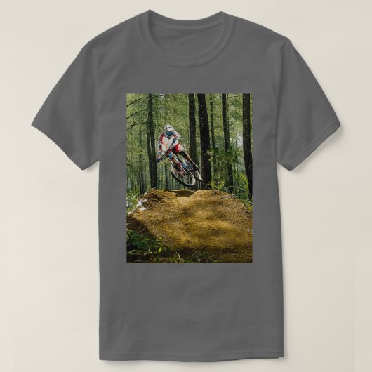 T-shirt Mountain Biker au-dessus de Jump (Design devant)