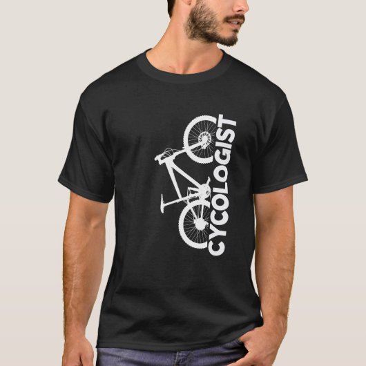 T-shirt Mountain Biking Cycologist Vertical Graphic (Devant)