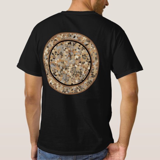T-shirt Mountain Biking Pebble Round Design (Dos)