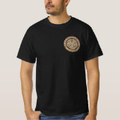 T-shirt Mountain Biking Pebble Round Design (Devant)