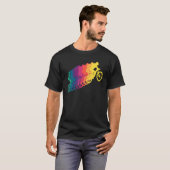 T-shirt Mountain Biking Women Rainbow MTB (Devant entier)