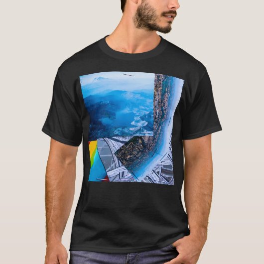 T-shirt Mountain City Collage Long (Devant)