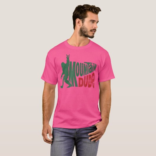 T-shirt Mountain Dude Funny Bigfoot Sasquatch Randonnée (Devant entier)