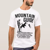 T-shirt Mountain Guide Hiking Adventure Graphic Design (Devant)