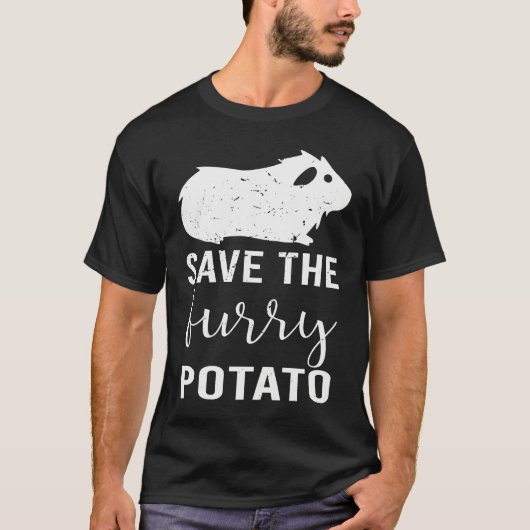 T-shirt Mountain Guinea Pig Save The Furry Potato (Devant)