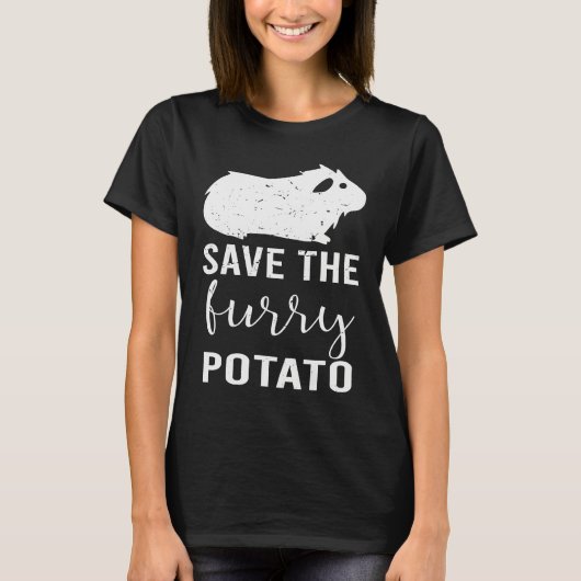T-shirt Mountain Guinea Pig Save The Furry Potato (Devant)