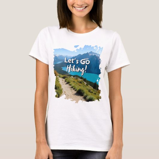 T-shirt Mountain Lake Let's Go Randonnée (Devant)